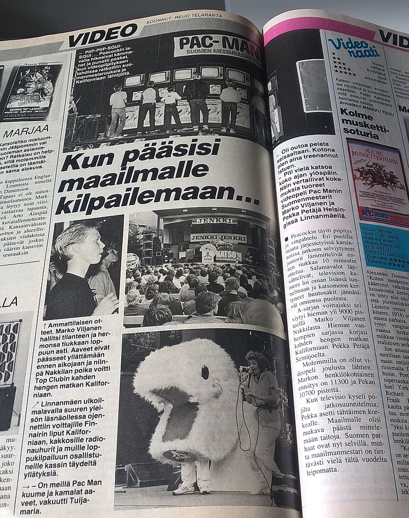 Kuva 2. Katkelma Katso-lehden 23/1983 Pac-Man-kilpailuartikkelista.
